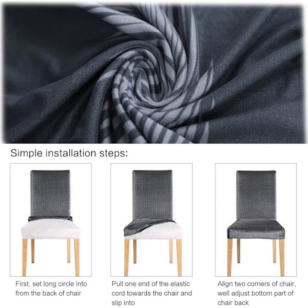 ##/Stretch Spisebordsstolbetræk 4 Styk Universal Stolbetræk Trykt##/