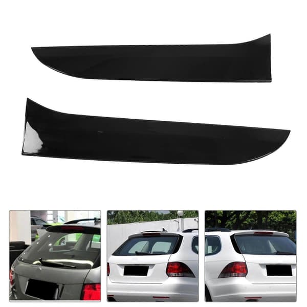 1 Par Venstre Høyre Gloss Svart Bakrute Side Spoiler Vinge Bil Modifikasjon Erstatning for MK6 Variant Wagon 2008?2013