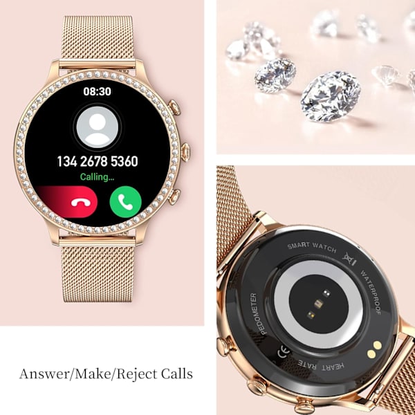 ##/Smartklockor Kvinnor, Ring/Svara/Avvisa Samtal Fitness Tracker Wat##/