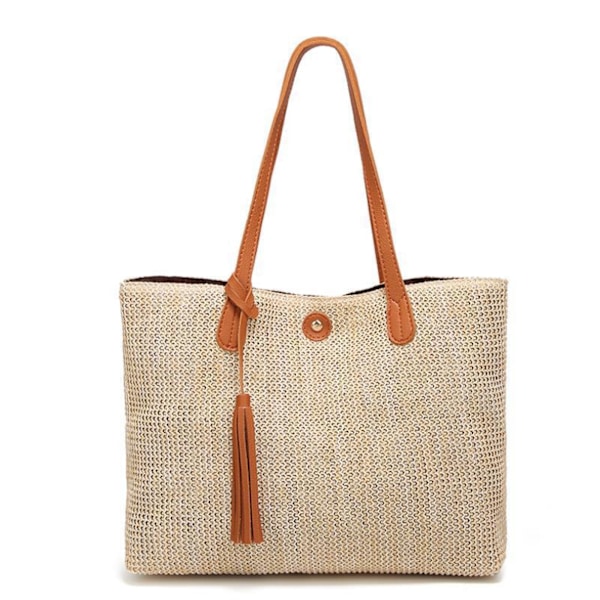 Axelväska Dam Väska Halmvävd Crossbody Bohemia Handväskor