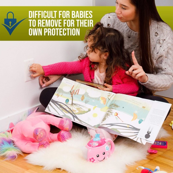 Klare uttaksdeksler (50 Pack) Verdipakke – Baby Safety Outlet Pl