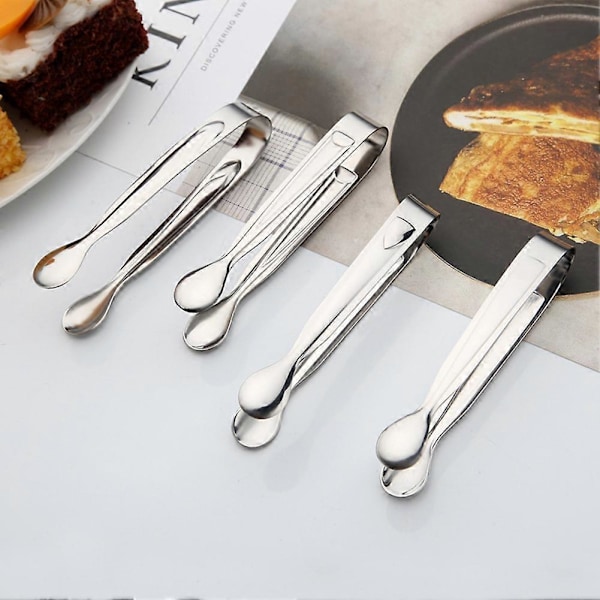 2 st Rostfria Kaffe Socker Tänger Barbecue BBQ Clip Klämma Köksredskap C010.
