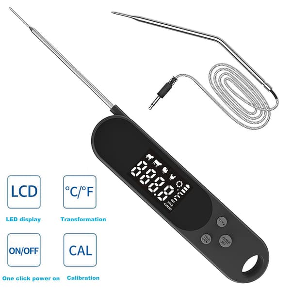 Kötttermometer 2 i 1 Digital Instant Read Vattentät Kött