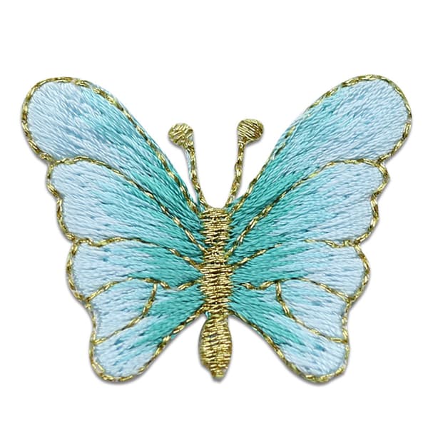 14 Stykker Sommerfugle Broderi Stryge-på-lapp 3,8x3cm, Broderi