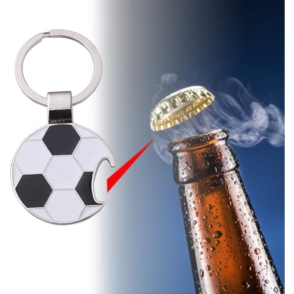 2-osainen pullonavaaja avaimenperä (jalkapallo) Uudenlainen jalkapallon muotoinen b