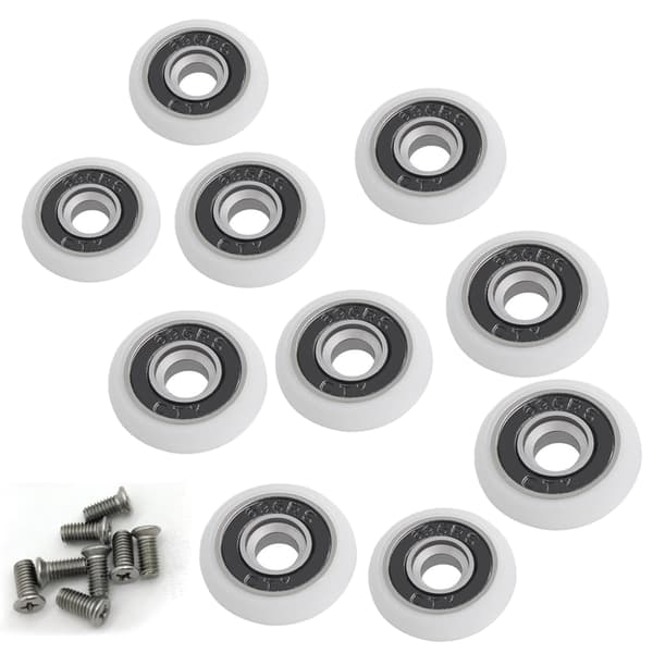 ##/Sats med 8 Ersättningshjul för Dusdörrar, Diameter 23mm##/
