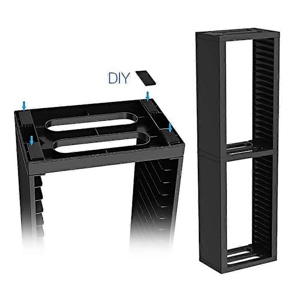 19221 ABS Spil Disk Opbevaringstårn Dobbelt Lag Hylde Stand Organizer til PS4 Slim Pro