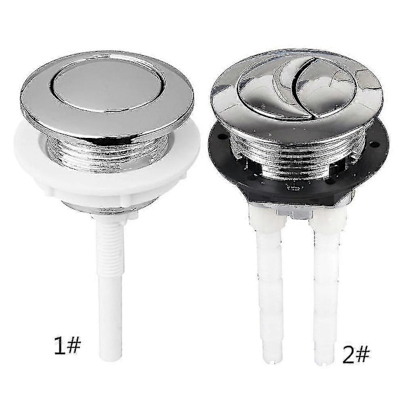 Universal Toalettknapp Enkel/dobbel Knapp Spyleventil Erstatning Passer 38mm-e