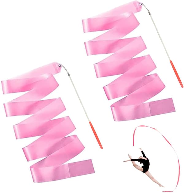 2 x 2 meter roterende dansebånd - pink, børnegymnastik