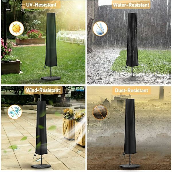 (H240x57x57cm) 2m 3m Vattentätt Parasollskydd 420D Oxford Umbrell