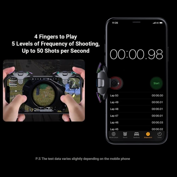 PUBG Mobile Trigger Spilcontroller, 5-niveau Automatisk Høj Frekvens