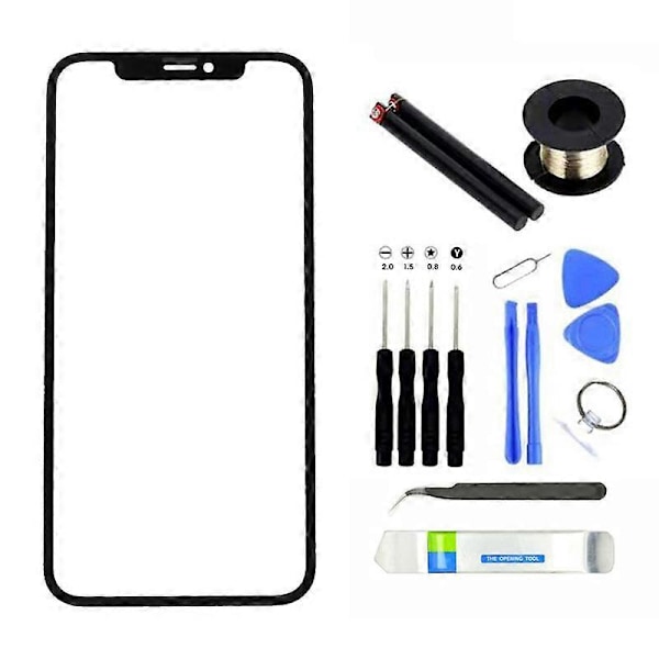 1 Sæt Touch Screen Udskiftning Professionelt Reparationsværktøj med OCA Lim Front Glas Skærm Reparationssæt Kompatibel iPhone 12 Mini/12/12 Pro/12 Pro Max for iPhone 12 Mini