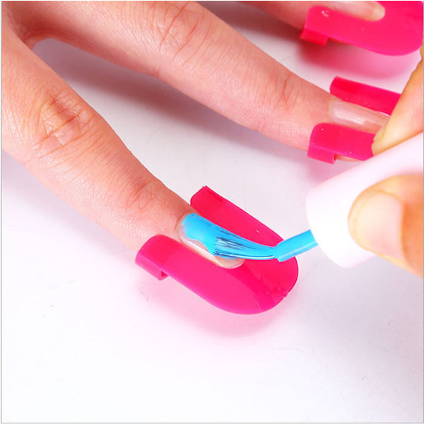 /#/26 st återanvändbara nagellacksschabloner - 10 storlekar, mjuk plast/#/