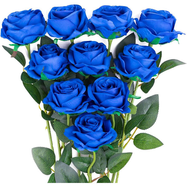 Kunstige Silke Rose Blomsterbuket Hjem Kontor Bryllup Arrangement