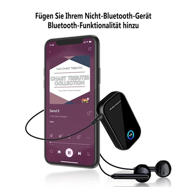 Bluetooth Adapter Bil Aux Bluetooth 5.0 Adapter Trådløs Bil Audio