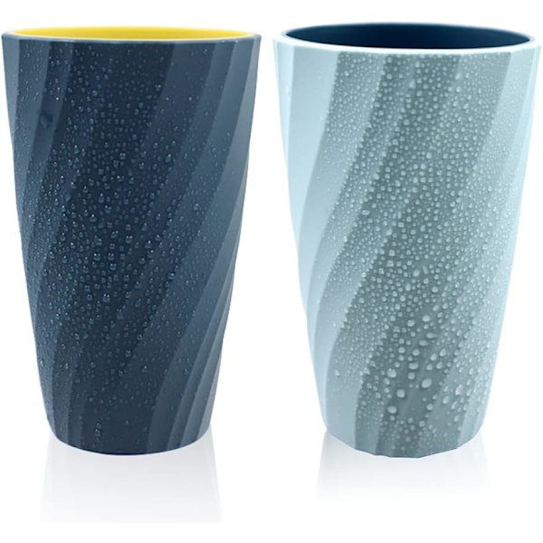 2-pack Oslåpbar, Mjuk och Hållbar Badrumskopp, Tandborste