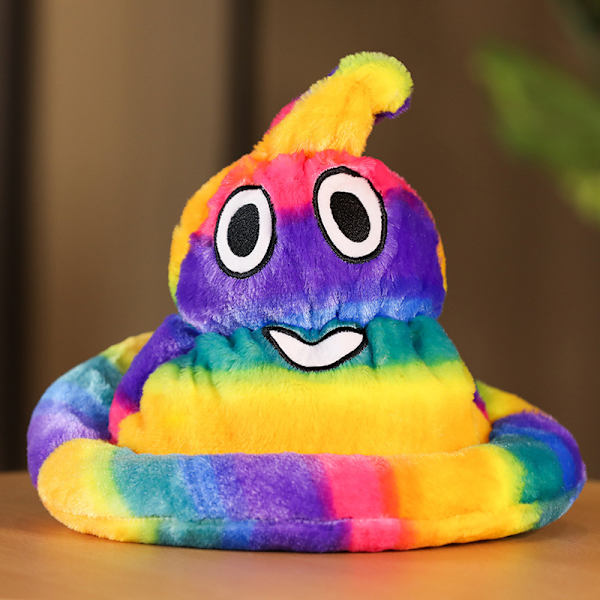 Enkelt stykke (regnbuefarvet, ca. 25*30cm) sjov og sød ins poop