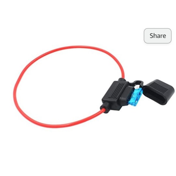 5 stk. 16AWG Vandtætte Stiksikringer med Medium Blad og Ledning