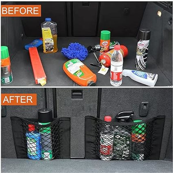 Bil Bagagerums Opbevaringsnet, (3 stk 50x25cm) Bagage Auto Sæde Organiser