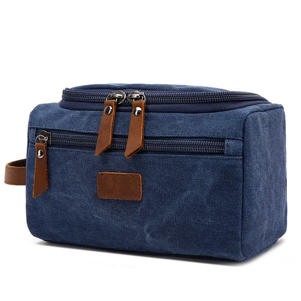##/Blå kosmetikkveske, vintage toalettveske##/