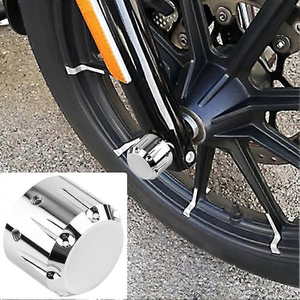 2st CNC Aluminium Motorcykel Främre Axel Skalle Mutter Bult Skydd Kåpa (Plätering)