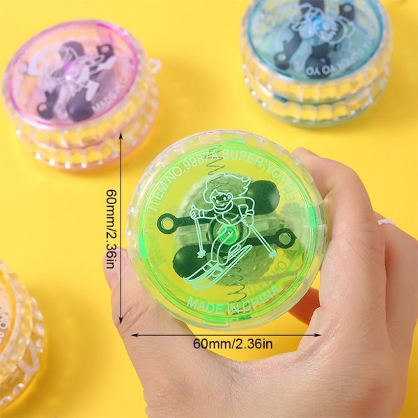 15 stk Lysende Yo-Yo, Lysende Yo-Yo for Barn, LED Lysende Yo-Yo