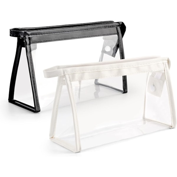 Transparent Skolepenal til Eksamen, Klar PVC Makeup Toiletry Pe