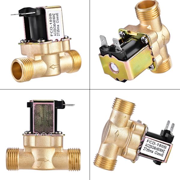 Elektrisk magnetventil Messing Magnetventil 220v Solenoid