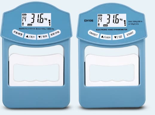 Digitalt grepsstyrke-dynamometer med automatisk registrering, 180 kg, svart
