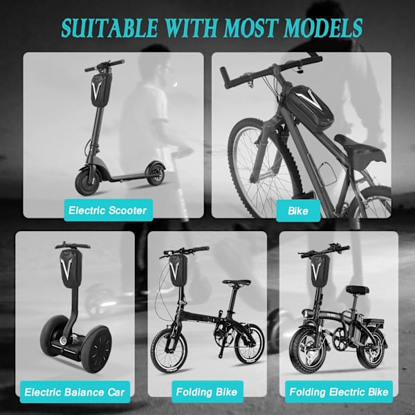 Svart - Xiaomi El-Scooter Väska för Vuxna - 2L Vattentät Scooter