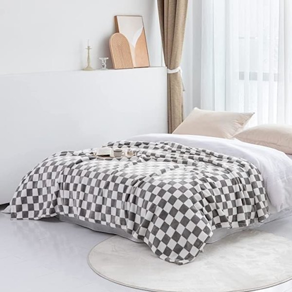##/Grå Mjuk Filt Flanell Soffa Filt Mjuk (70x100 cm)##/