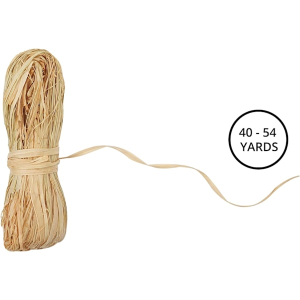 6 kpl 50g luonnollista raffia-nauhaa lahjojen pakkaamiseen ja kukkakaupan käyttöön