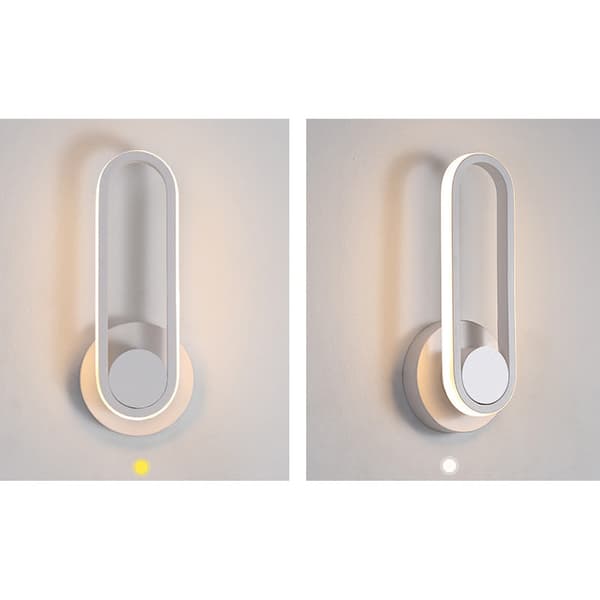 12W Innendørs LED-vegglampe, 330° Rotterbar Dimbar Vegglampe Ved Sengen