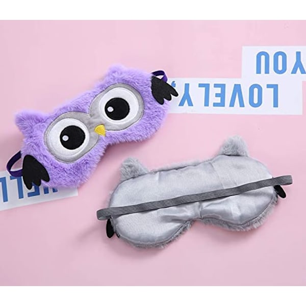 Sömnmask för djur - Söt och rolig 3D-mjuk fluffig tecknad ögonmask