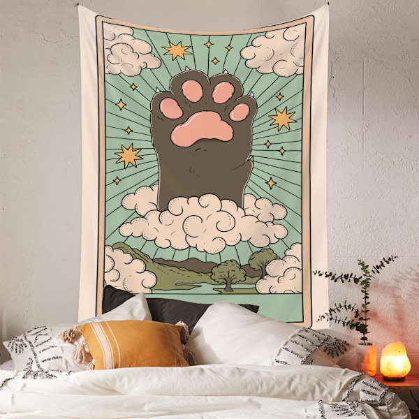 150×200cm Bakgrunnsteppe Katt - Kattepote, Dekorasjonsteppe