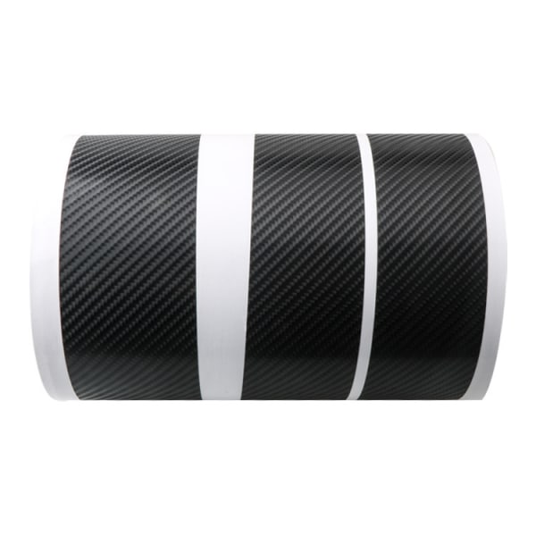 Sort 5 stk 4D Carbon Sticker klæbende film til auto bildør Sil