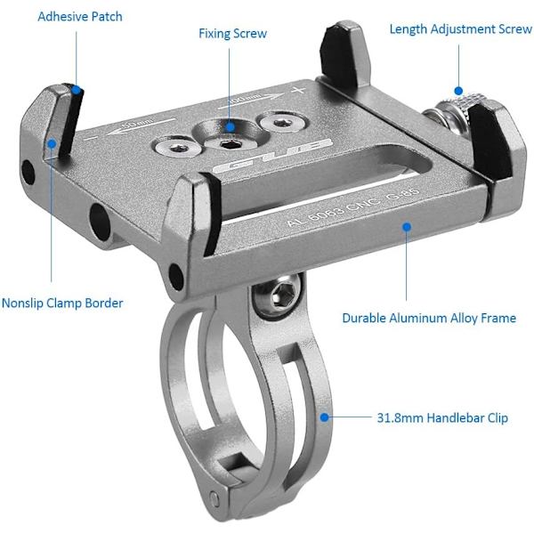 Universal Justerbar Sykkeltelefonholder Montering GPS Brakett Vugge