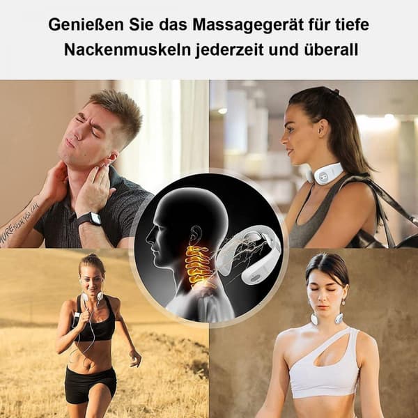 Nackmassageapparat Nacke Axel Cervikalrygg Uppladdningsbar Nackskydd