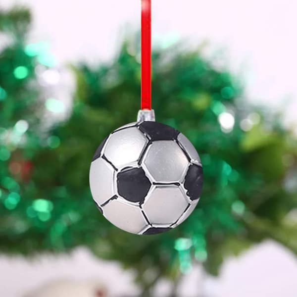 6 st Julgranskulehängen, 6 cm, fotboll