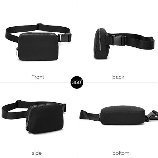 Fanny Pack Midjeväsk Crossbody Väska Bum Bag för Löpning Vandring