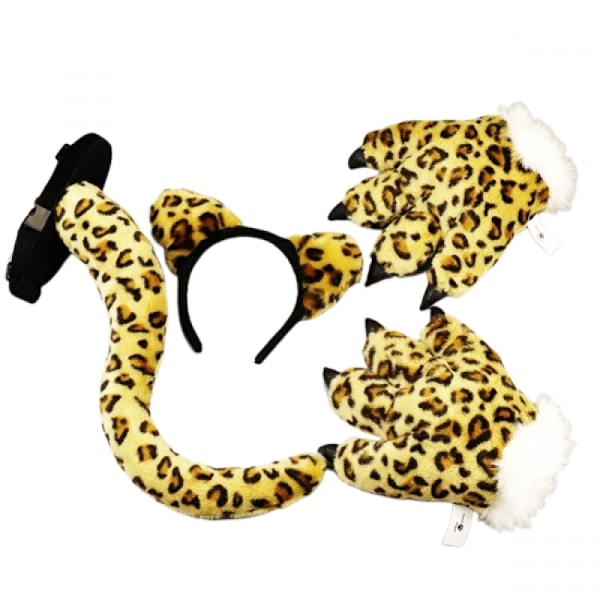 ##/Kostymfest Cosplay Kostym Leksak Gyllene Leopard##/