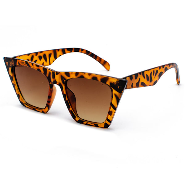 Ett par teglasögon i leopardmönstrad ram Vintage Square Cat
