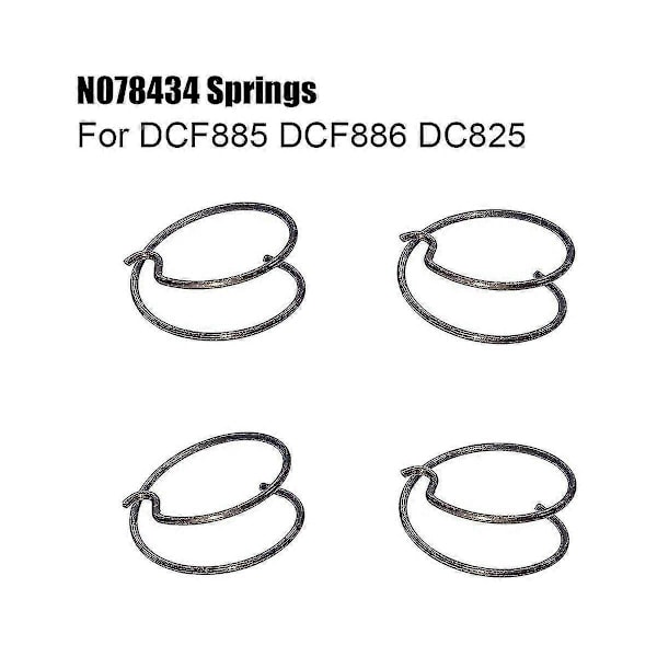 4-pack N078434 N089668 Fjäder, Passar DCF885 DCF886 DCF887 DCF840 DCF850, Fjädersats för Slagskruvdragare