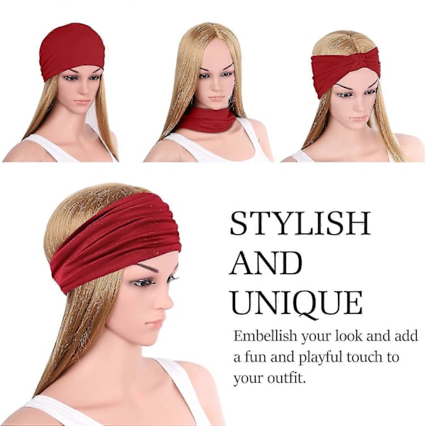 Dame Hårbånd, Multifunktionelt Hårbånd Hårbånd Hårbånd Multi-styl Red