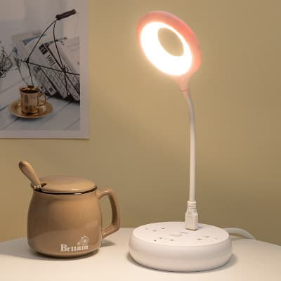 ##/ST/LED Läslampa med Klämma Barnlampa med Flexibel Hals USB Laddningsbar eReaders Studie Arbetslampa Vit Rosa Bas Ingår Inte##/