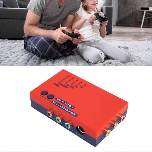 RetroScaler2x -muuntimelle A V HD Multimedia Interfa Cecompatible RetroScaler2x Line Multiplier Red -laitteelle