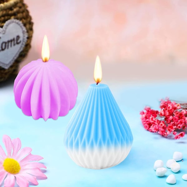 ##/2 stk Silikon Stearinlysforme, Pæreformet Stearinlysform, DIY 3D Stearinlys##/