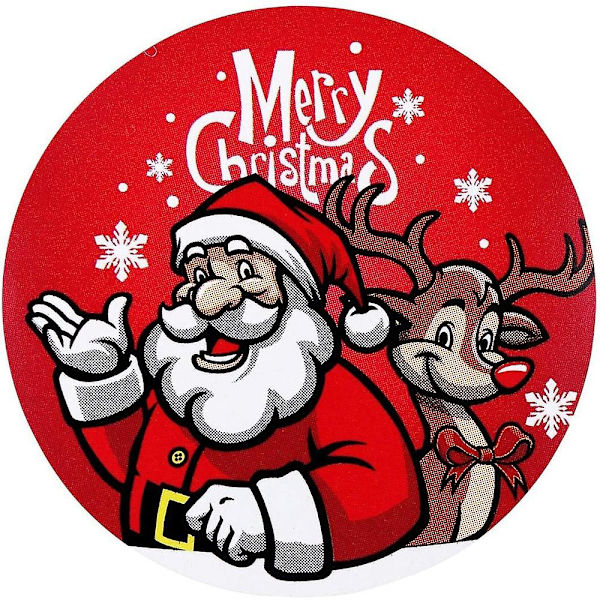 Julegavepakke-klistremerker med julemotiv, Santa Claus, 1 tomme, QY1518-300 stk.