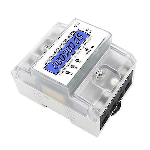 3-faset 4-lednings energimåler 220/380v 5-80a Energiforbruk Kwh-måler DIN-skinneinstallasjon Digital strømmåler