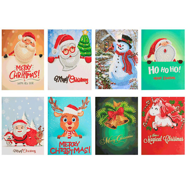 ##/Christmas Cards 5D Diamond Painting Christmas Greeting Cards With Tools##/